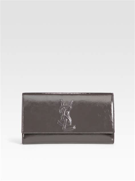 grey ysl clutch|yves saint laurent clutch sale.